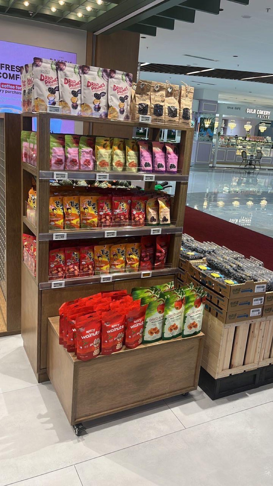 Chinese food brands presented in a premium overseas grocery store